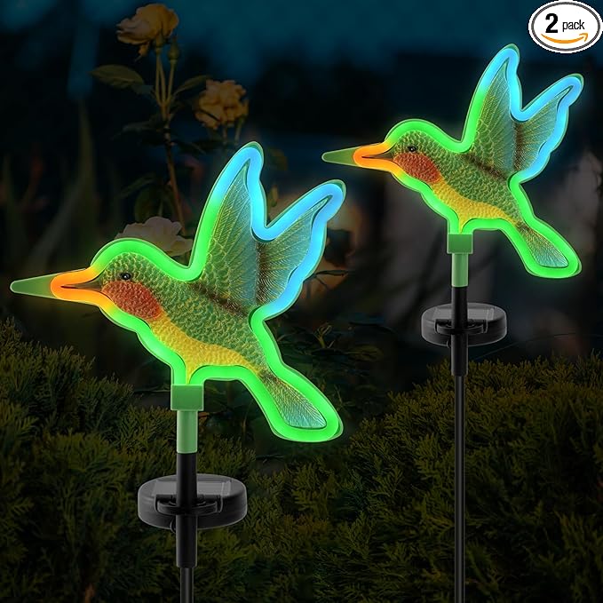 Solar Hummingbird Garden Lights, Halloween Outdoor Lights Decor, LED by Unknown