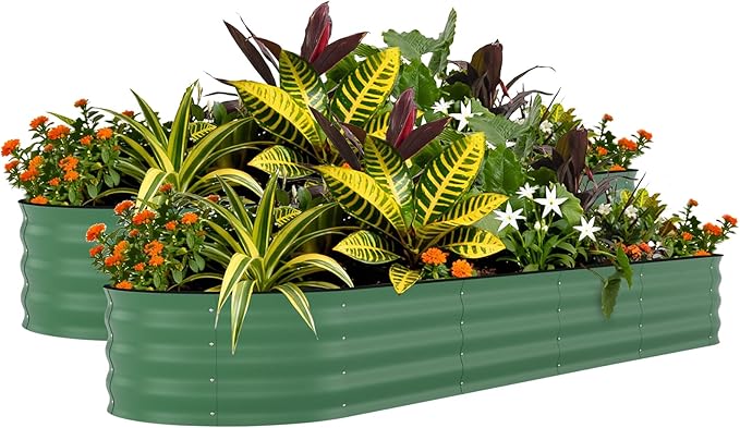 Garvee 2 Pack Galvanized Raised Garden Beds by Garvee