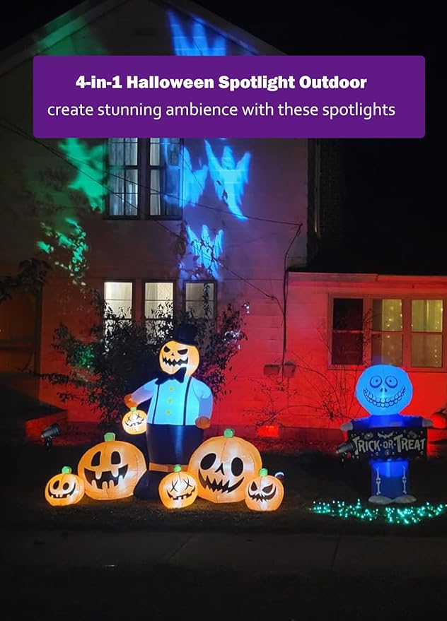 Elenora Christmas Spotlights Outdoor, All-in-ONE RGBW Halloween Spot Lights - Image 2