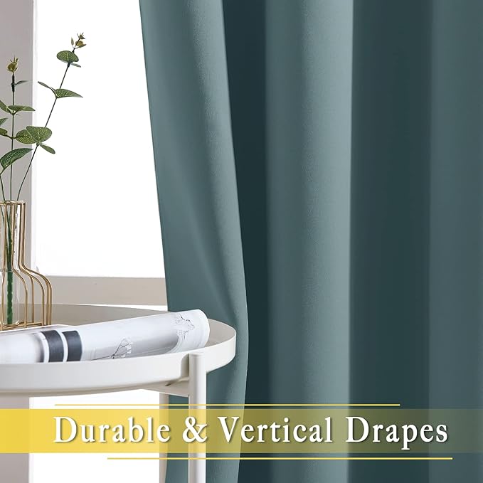 NICETOWN Greyish Blue Sliding Door Curtain - Image 5