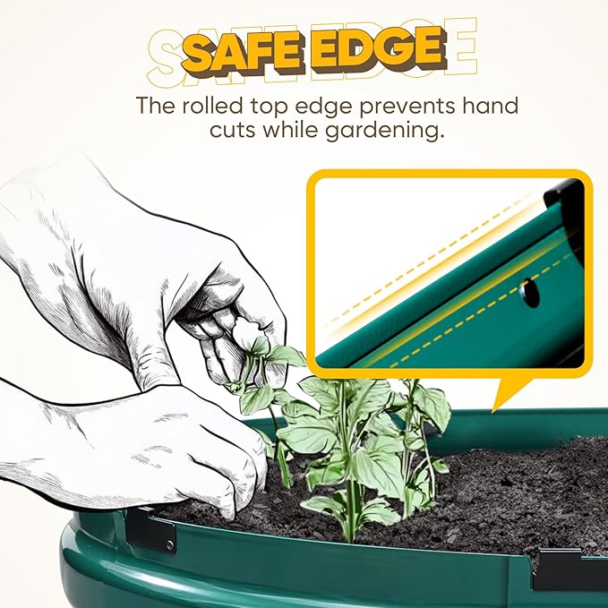 KING BIRD Raised Garden Bed Kit 2025 Upgraded Quick-Setup Galvanized Planter - Image 6