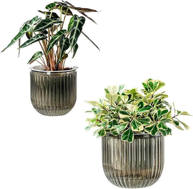 Melphoe Self Watering Pots for Indoor Plants Planter, 8.3/5.3 Inch 2 Pack by Melphoe