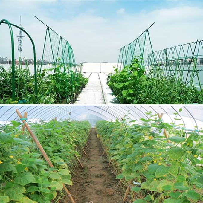 Green Polypropylene Garden Trellis Netting 6.5x100 ft, Heavy Duty Plant Support - Image 6