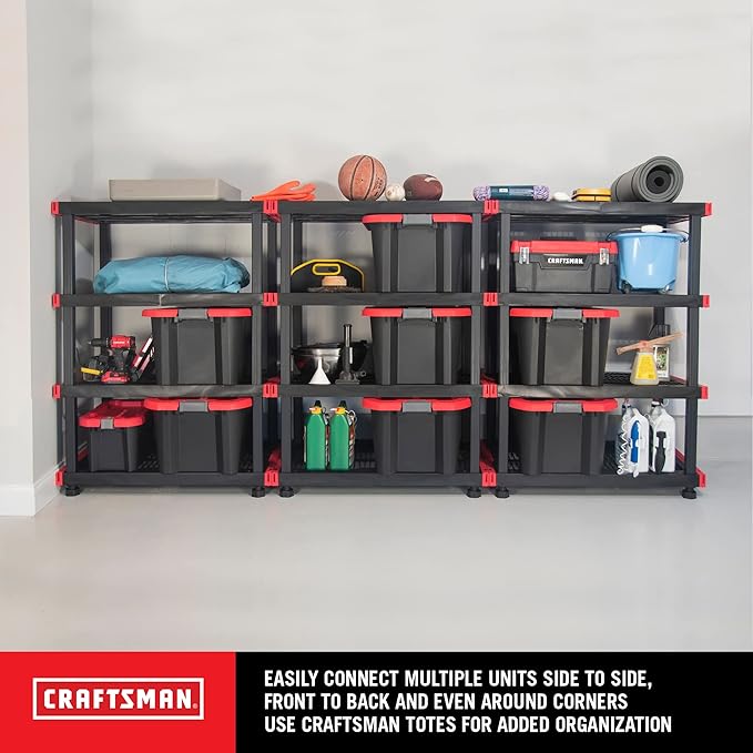 CX Craftsman 4-Tier Highly Durable Storage Rack, 4 Shleves That Support up to - Image 5