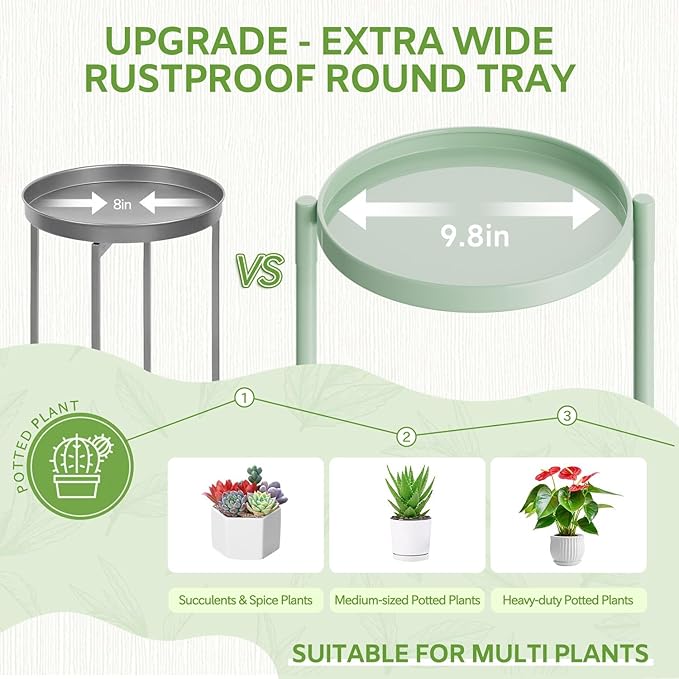 iDavosic.ly 5 Tier Large Plant Stand Indoor, 10 Inch Wide Corner Tall Metal - Image 3
