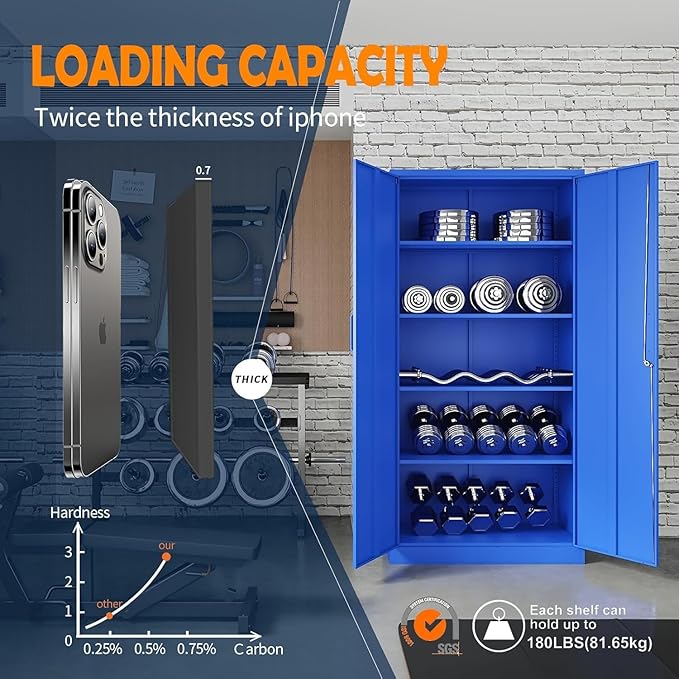 Yizosh Metal Garage Storage Cabinet - Image 5