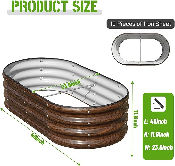SnugNiture Galvanized Raised Garden Bed Outdoor - Image 3