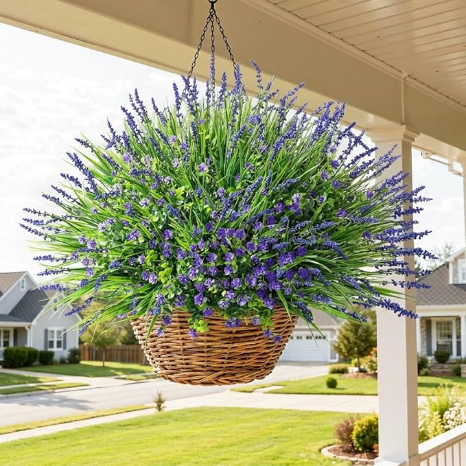 HyeFlora 20 Bundles Artificial Fake Outdoor Plants Flowers - Image 7