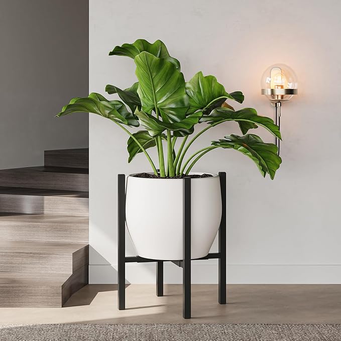 Adjustable Metal Plant Stand Indoor, Mid Century Modern Outdoor Planter Holder - Image 8