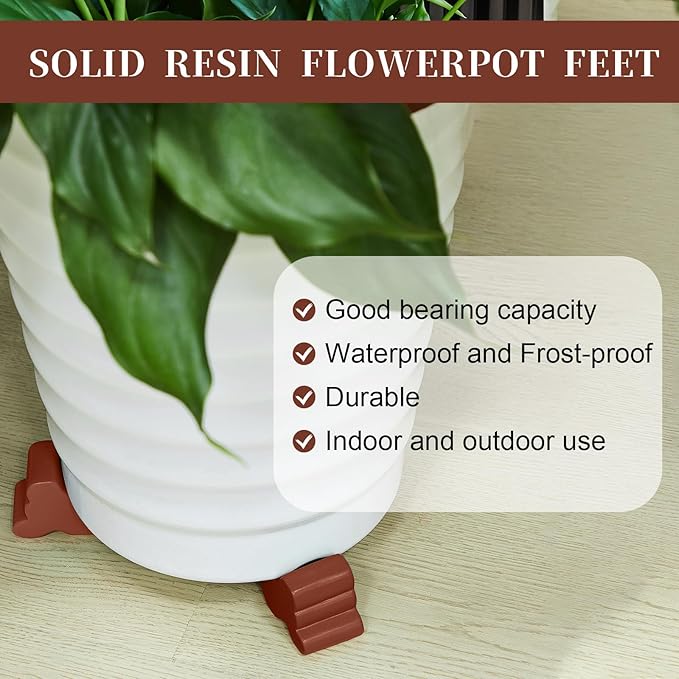 Kigeli 6 Pcs Resin Garden Pot Feet - Image 5