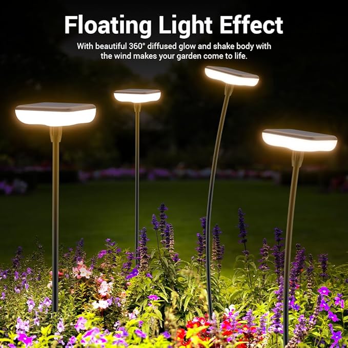Solar Lights Outdoor Pathway 8 Pack IP65 Waterproof 31" Solar Garden Lights 2 - Image 2