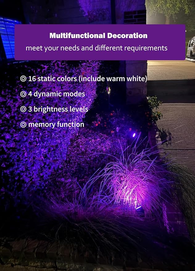 Elenora Christmas Spotlights Outdoor, All-in-ONE RGBW Halloween Spot Lights - Image 3