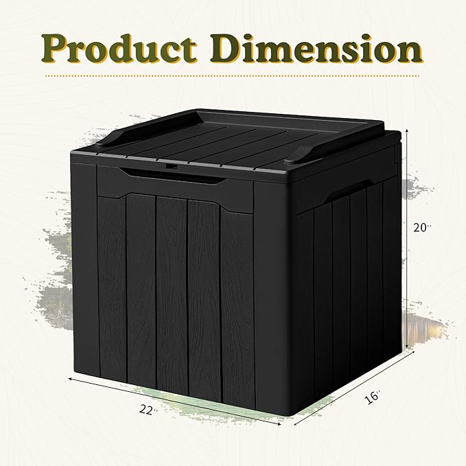Devoko 31 Gallon Waterproof Outdoor Storage Box Resin Deck Box Lockable and UV - Image 6