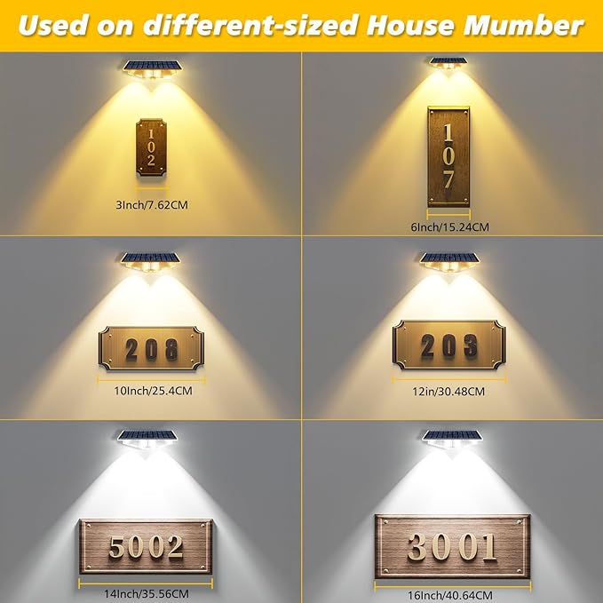 Solar Lights Outdoor for Mailbox, House Numbers, Sign - Image 7