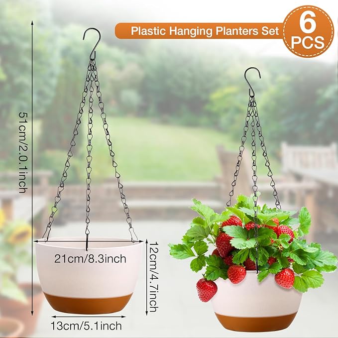 Mumufy 6 Pcs 8 Inch Hanging Planter - Image 2