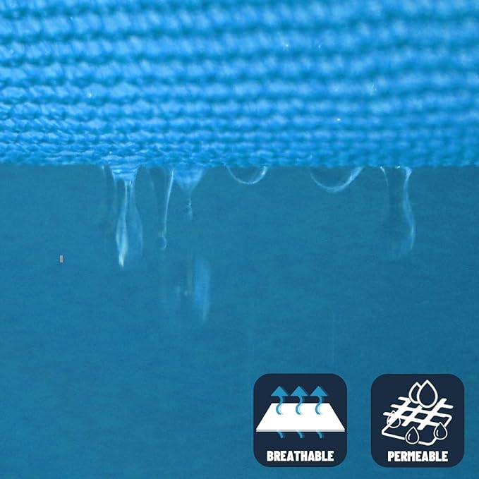 SUNNY GUARD Custom Size 14'x24' Turquoise Blue Sun Shade Sail Rectangle UV - Image 5