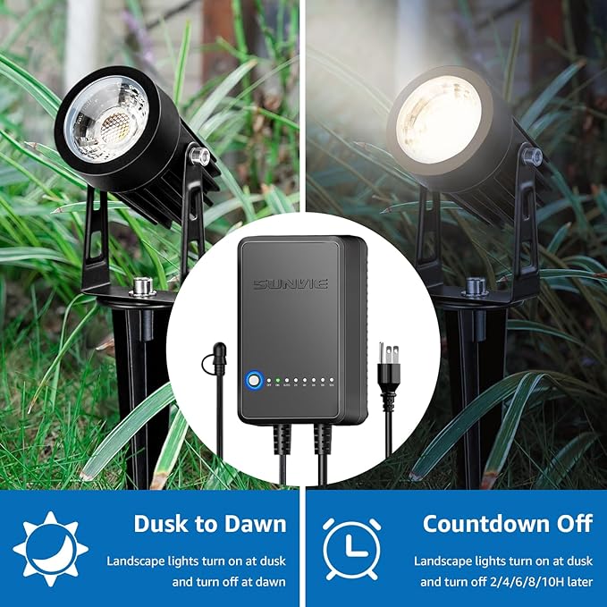SUNVIE All-In-One LED Landscape Lighting Kit, 3000K Waterproof Outdoor Uplights - Image 3