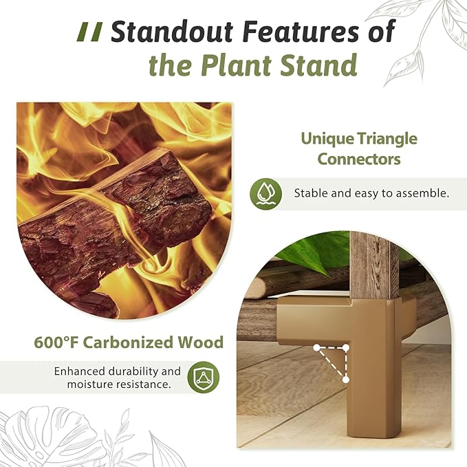 Large Plant Stand Indoor Plant Stands Outdoor Tall Plant Shelf - Image 4