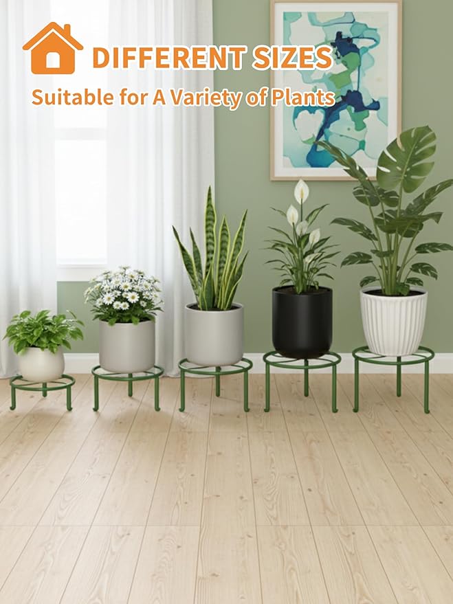 5-Pack Metal Plant Stand Heavy Duty Flower Pot Stands - Image 7