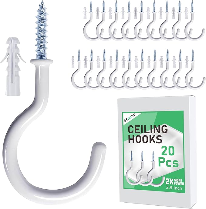 20 Pcs Ceiling Hooks for Hanging Plants by Etoolia
