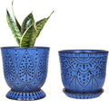 Gepege 6 Inch Beaded Ceramic Planter Set of 2 by Gepege