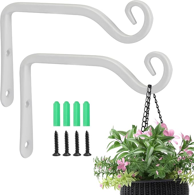 Jardim 2 Pack 6 Inch Premium Decorative Metal Iron Wall Hook, Indoor Outdoor by Jardim