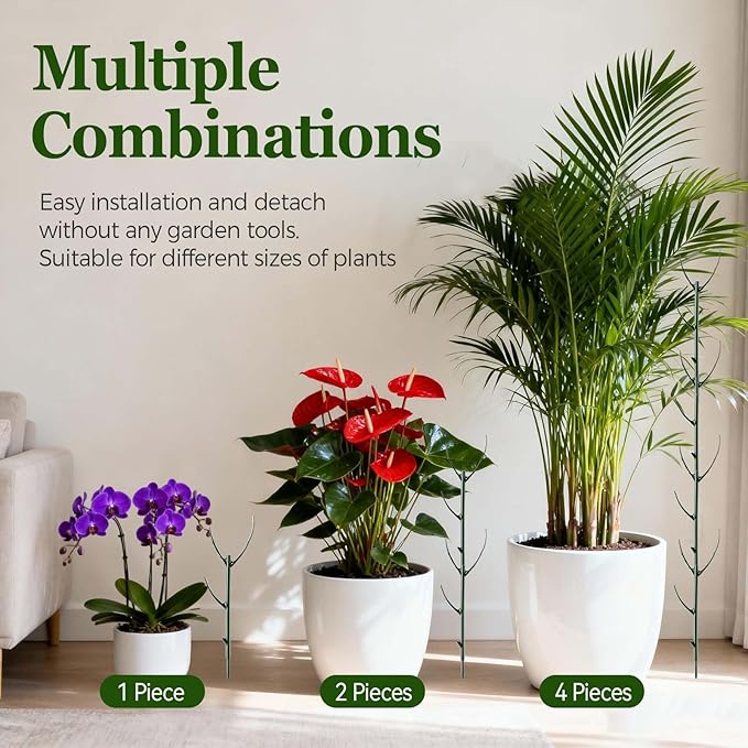 10 Pack Stackable Monstera Plant Support Stakes, Durable Climbing Plant Support - Image 7