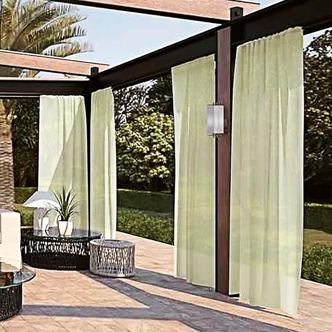 SpaceDresser Waterproof Outdoor Sheer Curtains - Image 2