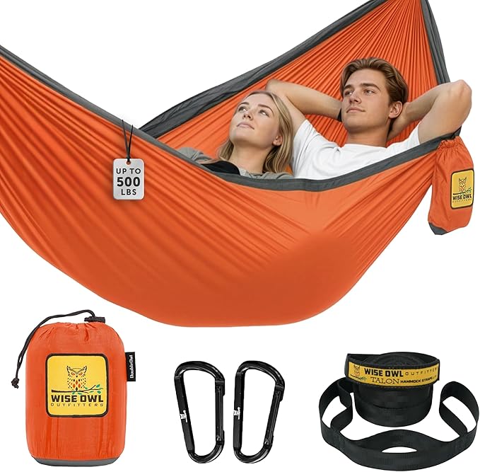 Wise Owl Outfitters Camping Hammock – 500lbs Portable Hammock by WiseOwlOutfitters