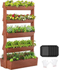 Wooden Vertical Raised Garden Bed, 5 Tier Garden Planters Raised Beds by UrGROWA