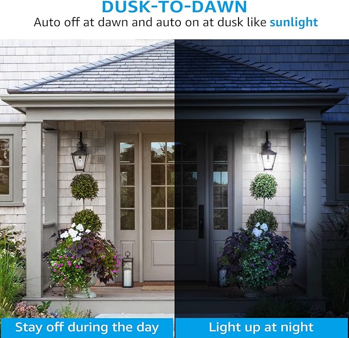 TORCHSTAR Dusk to Dawn Light Bulbs Outdoor, Sensor A19 LED Light Bulb, Auto - Image 2