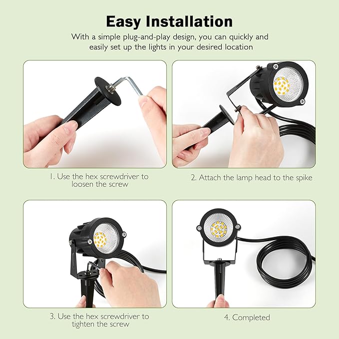Outdoor Spotlight Warm White 2700K, 10W LED Spot Lights Outdoor - Image 5