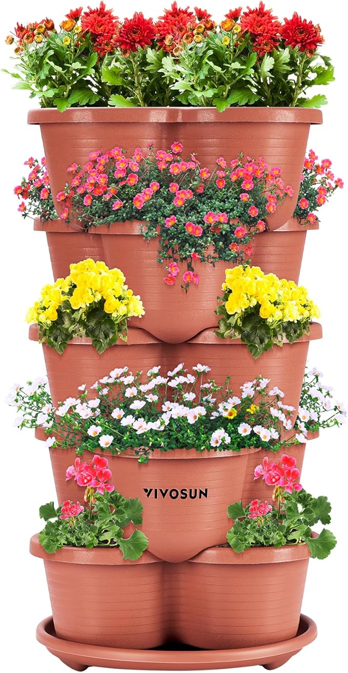VIVOSUN 5 Tier Vertical Gardening Stackable Planter by VIVOSUN