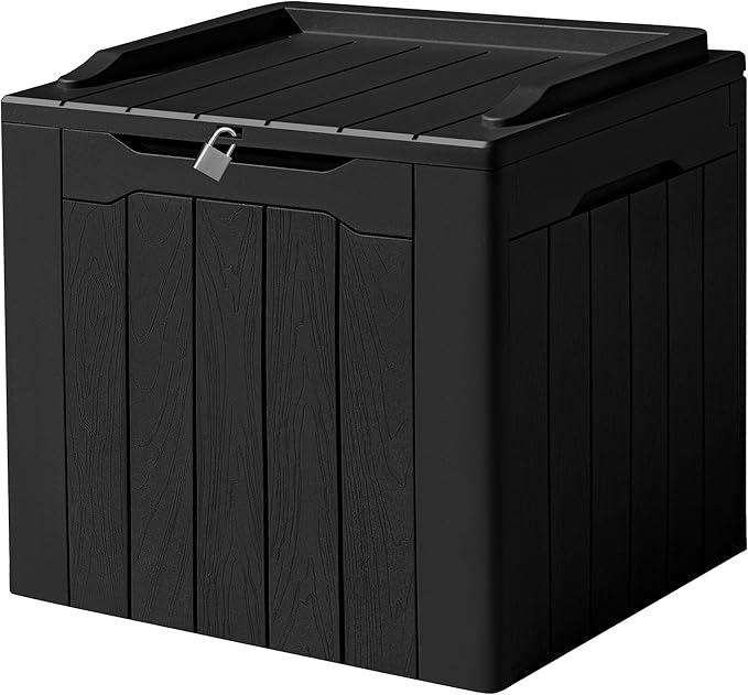Devoko 31 Gallon Waterproof Outdoor Storage Box Resin Deck Box Lockable and UV by DEVOKO