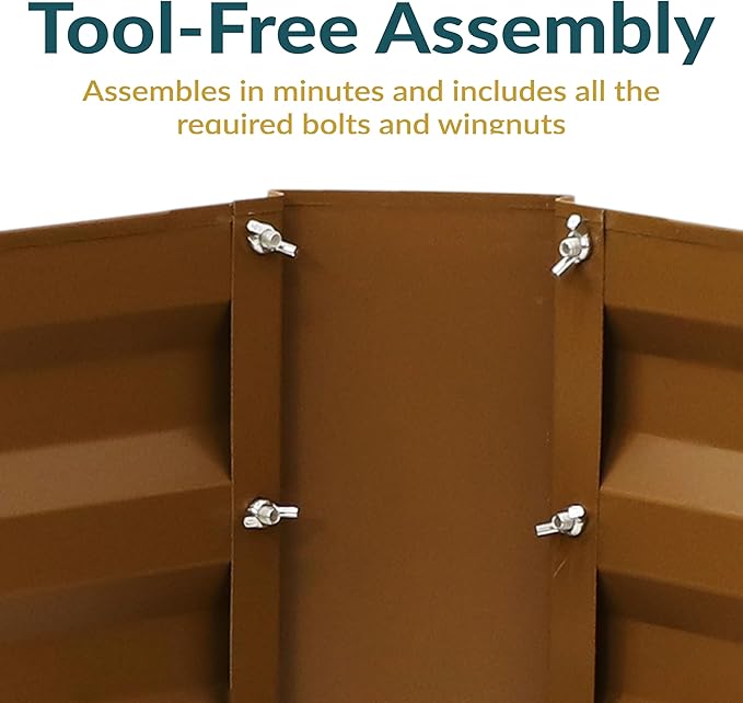 Sunnydaze 11.75" H Raised Metal Garden Bed - Image 5