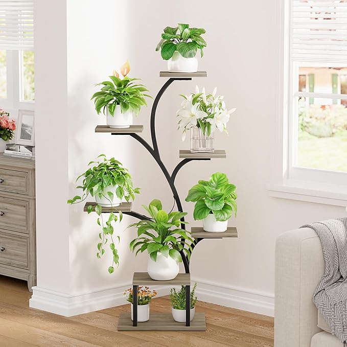 Plant Stand Indoor with Grow Lights, 7 Tiered Indoor Plant Shelf, Metal Plant - Image 4