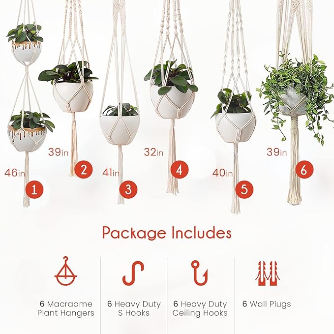 feedee Macrame Plant Hangers for Plants - Image 8