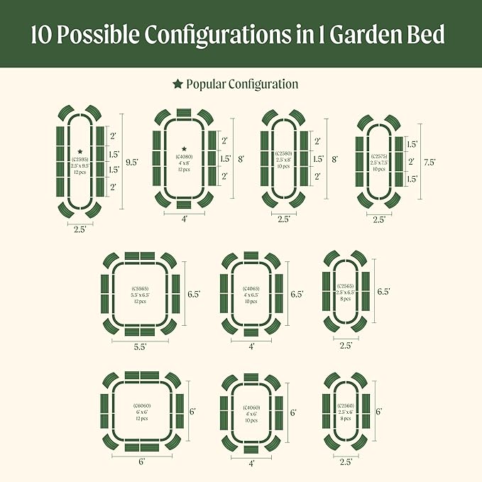 32" Extra Tall Raised Garden Bed Kits, 2.5 x 9.5 x 2.7ft Deep Root 10 in 1 - Image 3