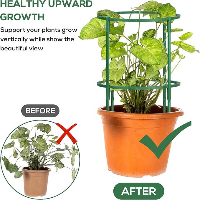 24 Pcs Plant Support Stakes, Half Round Plant Support - Image 2