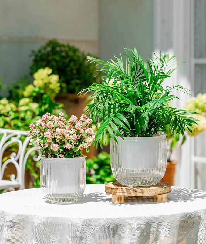 Melphoe Self Watering Pots for Indoor Plants Planter, 6.5/5.3 Inch 2 Pack - Image 3