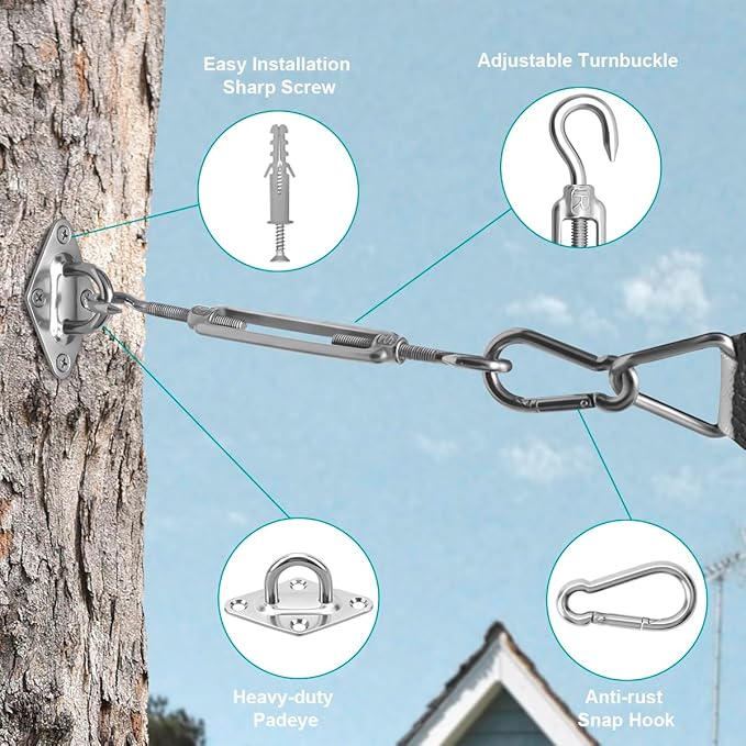 Sun Shade Sail Hardware Kit 8 Inch - Image 3