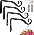 Plant Hangers Outdoor 4 Pack 10 Inch Metal Hanging Plant Bracket Metal Hanging by ROPCIA
