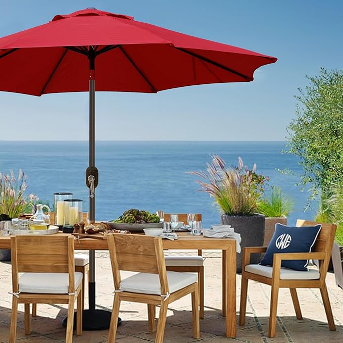 Blissun 9' Outdoor Patio Umbrella, Outdoor Table Umbrella, Yard Umbrella - Image 7