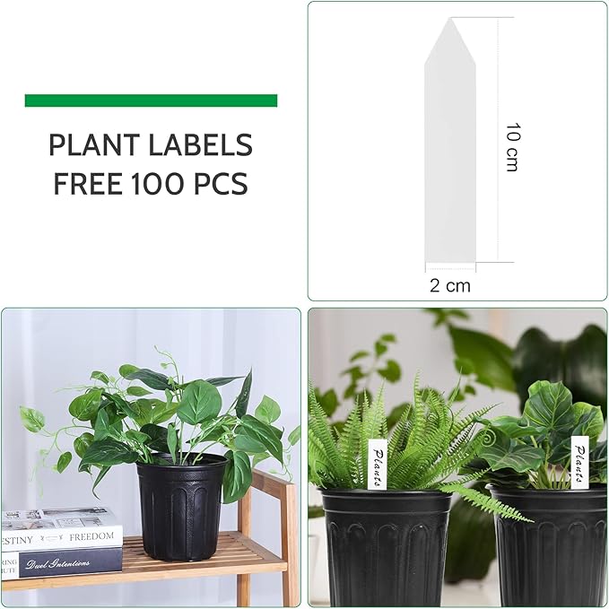 JERIA 100-Pack 1 Gallon Flexible Plant Nursery Pots - Image 3