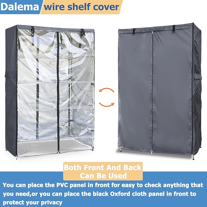 Waterproof Shelf Cover, 600D Heavy Duty Dustproof Storage Wire Rack Covers - Image 5