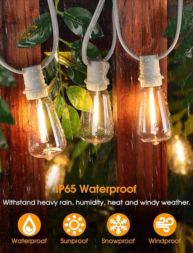 50FT Outdoor String Lights, Patio Lights - Image 3