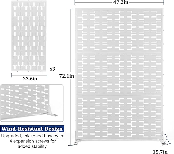 Outdoor Privacy Screen, Freestanding Privacy Fence Panels - Image 2
