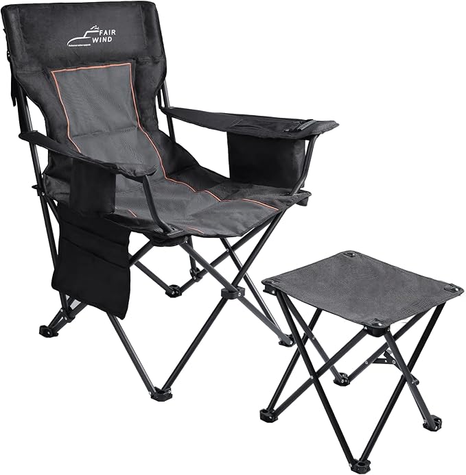 FAIR WIND Oversized Padded Camping Chair by FAIRWINDOutdoorEquipment