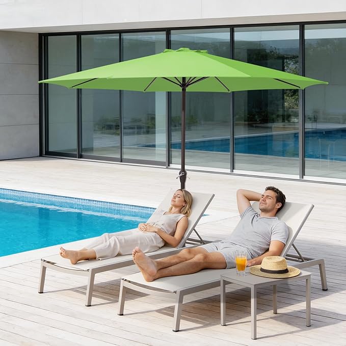 MEWAY 12ft Patio Umbrella Outdoor Table Umbrellas - Image 3