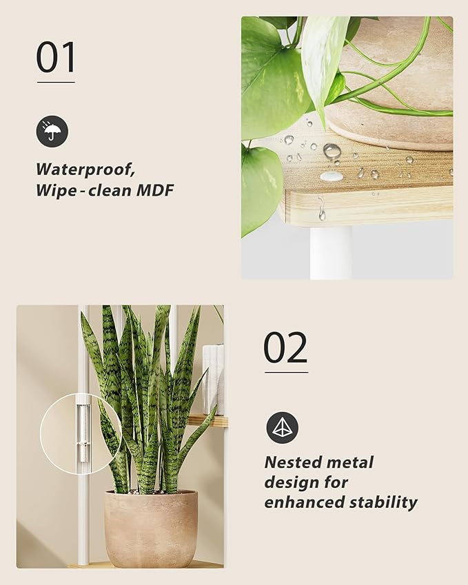 Tall Plant Stand Indoor 4 Tiered Plant Shelf - Image 6